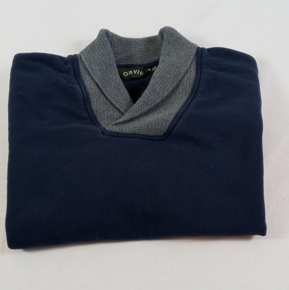 Orvis man's shawl collar sweater Sz L. - Picture 2 of 7
